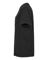 Pretreated Tultex 293 Unisex Heavyweight Jersey Pocket T-Shirt - Black - Side