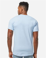 Pretreated Tultex 290 Unisex Heavyweight Jersey T-Shirt - Baby Blue - On Model - Back