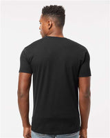 Pretreated Tultex 293 Unisex Heavyweight Jersey Pocket T-Shirt - Black - On Model - Back