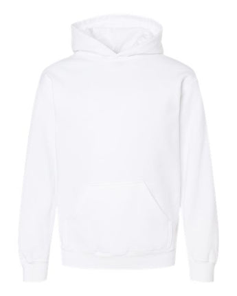 Pretreated Tultex 320Y Youth Hooded Sweatshirt - White