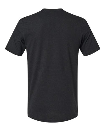 Pretreated Tultex 602CVC Unisex Combed CVC T-Shirt - Heather Black - Back