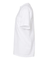 Pretreated Tultex 293 Unisex Heavyweight Jersey Pocket T-Shirt - White - Side