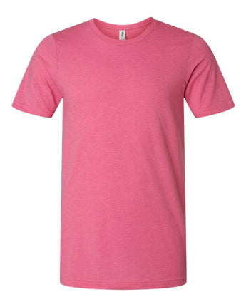 Pretreated Tultex 602CVC Unisex Combed CVC T-Shirt - Heather Charity Pink
