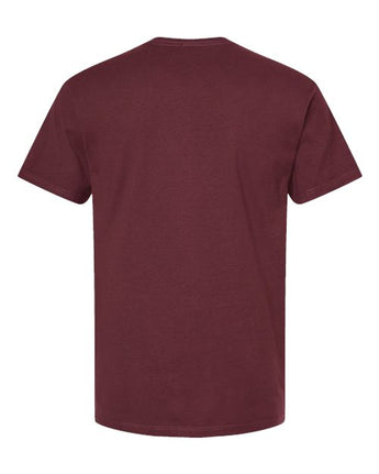 Pretreated Tultex 290 Unisex Heavyweight Jersey T-Shirt - Burgundy - Back