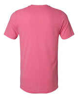 Pretreated Tultex 602CVC Unisex Combed CVC T-Shirt - Heather Charity Pink - Back