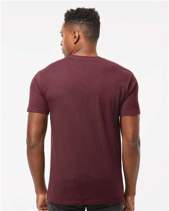 Pretreated Tultex 290 Unisex Heavyweight Jersey T-Shirt - Burgundy - On Model - Back