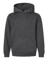 Pretreated Tultex 320Y Youth Hooded Sweatshirt - Heather Charcoal
