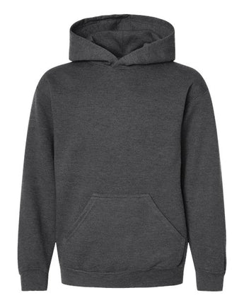 Pretreated Tultex 320Y Youth Hooded Sweatshirt - Heather Charcoal