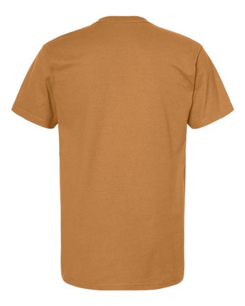 Pretreated Tultex 290 Unisex Heavyweight Jersey T-Shirt - Camel - Back