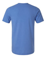 Pretreated Tultex 602CVC Unisex Combed CVC T-Shirt - Heather Columbia Blue - Back