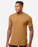 Pretreated Tultex 290 Unisex Heavyweight Jersey T-Shirt - Camel - On Model
