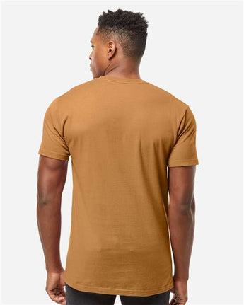 Pretreated Tultex 290 Unisex Heavyweight Jersey T-Shirt - Camel - On Model - Back