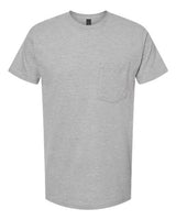 Pretreated Tultex 293 Unisex Heavyweight Jersey Pocket T-Shirt - Heather Grey