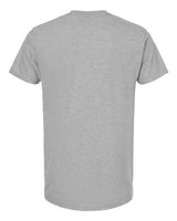 Pretreated Tultex 293 Unisex Heavyweight Jersey Pocket T-Shirt - Heather Grey - Back