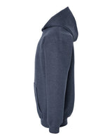 Pretreated Tultex 320Y Youth Hooded Sweatshirt - Heather Denim - Side