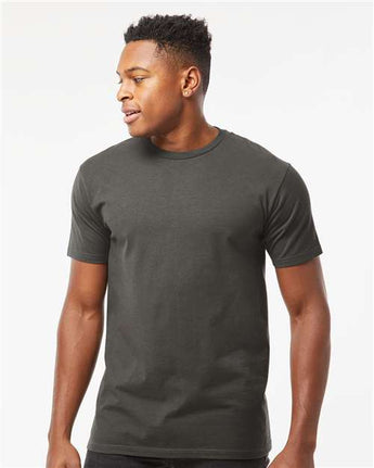 Pretreated Tultex 290 Unisex Heavyweight Jersey T-Shirt - Charcoal - On Model