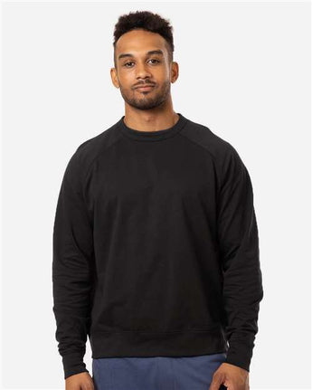 Pretreated econscious EC5200 Unisex Motion Crewneck Sweatshirt - Black - On Model
