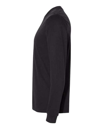Pretreated Next Level 6411 Unisex Sueded Long Sleeve Tee - Black - Side