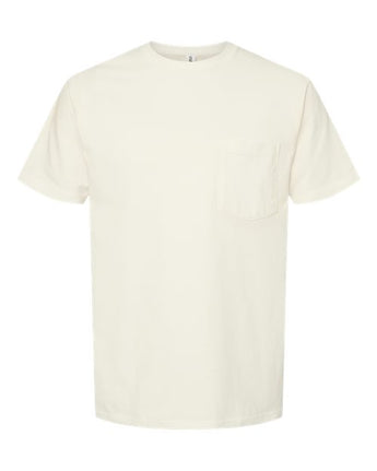 Pretreated Tultex 293 Unisex Heavyweight Jersey Pocket T-Shirt - Natural