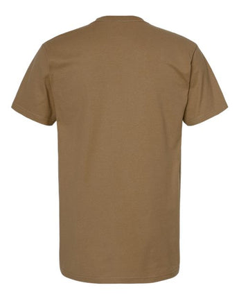 Pretreated Tultex 290 Unisex Heavyweight Jersey T-Shirt - Desert Brown - Back