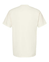 Pretreated Tultex 293 Unisex Heavyweight Jersey Pocket T-Shirt - Natural - Back