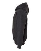Pretreated Tultex 320Y Youth Hooded Sweatshirt - Heather Graphite - Side