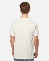 Pretreated Tultex 293 Unisex Heavyweight Jersey Pocket T-Shirt - Natural - On Model - Back