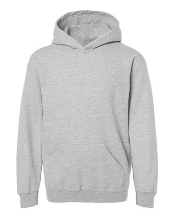 Pretreated Tultex 320Y Youth Hooded Sweatshirt - Heather Grey