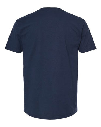Pretreated Tultex 293 Unisex Heavyweight Jersey Pocket T-Shirt - Navy - Back