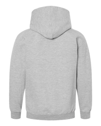 Pretreated Tultex 320Y Youth Hooded Sweatshirt - Heather Grey - Back