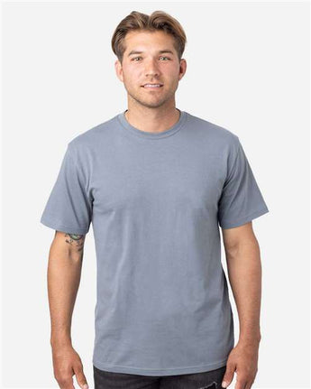 Pretreated econscious EC1070 Unisex Reclaimist Fiber Vibes T-Shirt - Basalt Grey - On Model