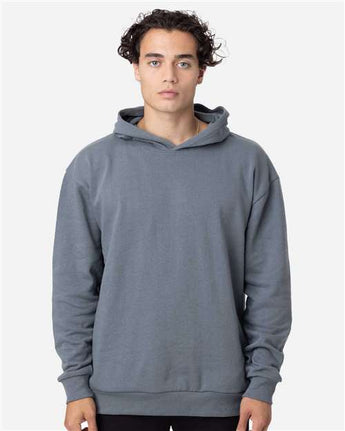 Pretreated econscious EC5300 Unisex Reclaimist Fiber Hooded Sweatshirt - Basalt Grey - On Model