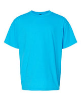 Pretreated Gildan 64000BCVC Softstyle CVC Youth T-Shirt - Caribbean Mist