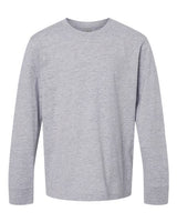 Pretreated Next Level 3311 Youth Cotton Long Sleeve Tee - Heather Grey