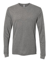 Pretreated Next Level 6411 Unisex Sueded Long Sleeve Tee - Dark Heather Grey