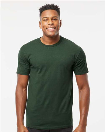 Pretreated Tultex 290 Unisex Heavyweight Jersey T-Shirt - Forest - On Model