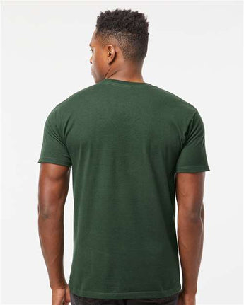 Pretreated Tultex 290 Unisex Heavyweight Jersey T-Shirt - Forest - On Model - Back