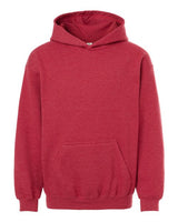 Pretreated Tultex 320Y Youth Hooded Sweatshirt - Heather Red