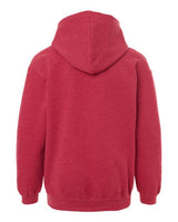 Pretreated Tultex 320Y Youth Hooded Sweatshirt - Heather Red - Back