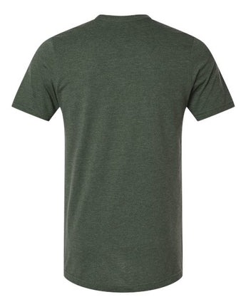 Pretreated Tultex 602CVC Unisex Combed CVC T-Shirt - Heather Forest - Back
