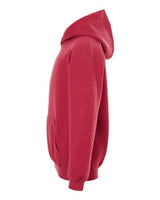 Pretreated Tultex 320Y Youth Hooded Sweatshirt - Heather Red - Side