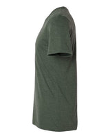 Pretreated Tultex 602CVC Unisex Combed CVC T-Shirt - Heather Forest - Side