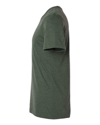 Pretreated Tultex 602CVC Unisex Combed CVC T-Shirt - Heather Forest - Side