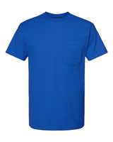 Pretreated Tultex 293 Unisex Heavyweight Jersey Pocket T-Shirt - Royal