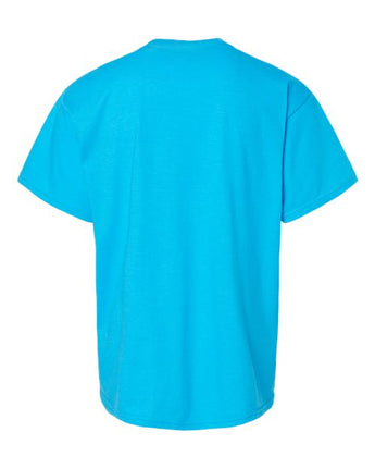 Pretreated Gildan 64000BCVC Softstyle CVC Youth T-Shirt - Caribbean Mist - Back