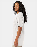 Pretreated Hanes 5280T Unisex Essential-T Tall T-Shirt - White - On Model - Side
