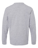 Pretreated Next Level 3311 Youth Cotton Long Sleeve Tee - Heather Grey - Back