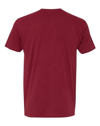 Pretreated Next Level 6410 Unisex Sueded Tee - Cardinal - Back