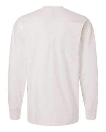 Pretreated Next Level 7211 Unisex Heavyweight Long Sleeve Tee - Bone - Back
