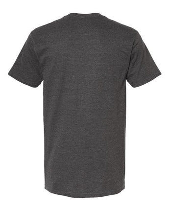 Pretreated Tultex 290 Unisex Heavyweight Jersey T-Shirt - Heather Charcoal - Back